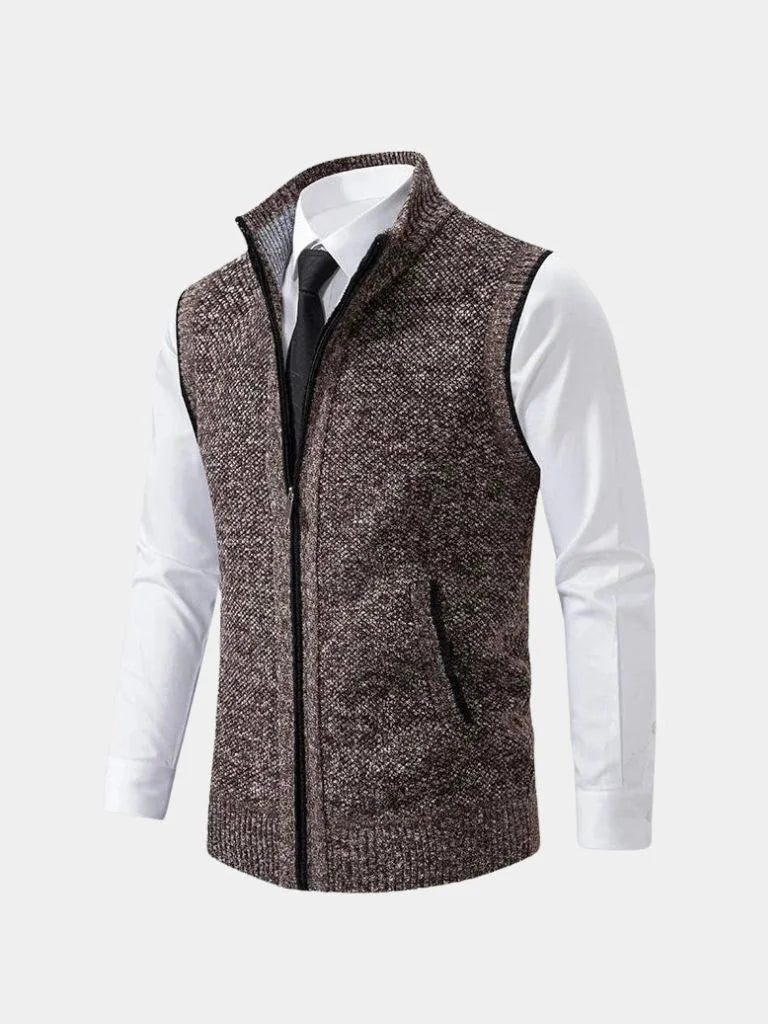 Elegant Full-Zip Sweater Vest | Bellmont Society