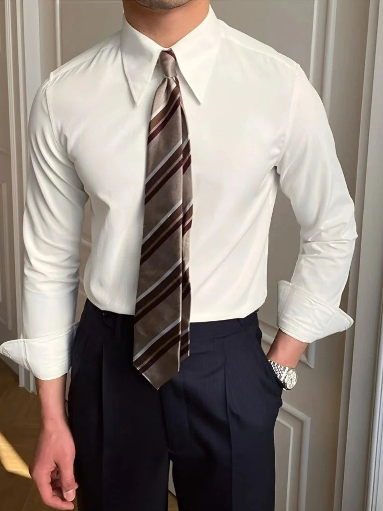 Elegant Spearpoint Collar Shirt | Bellmont Society