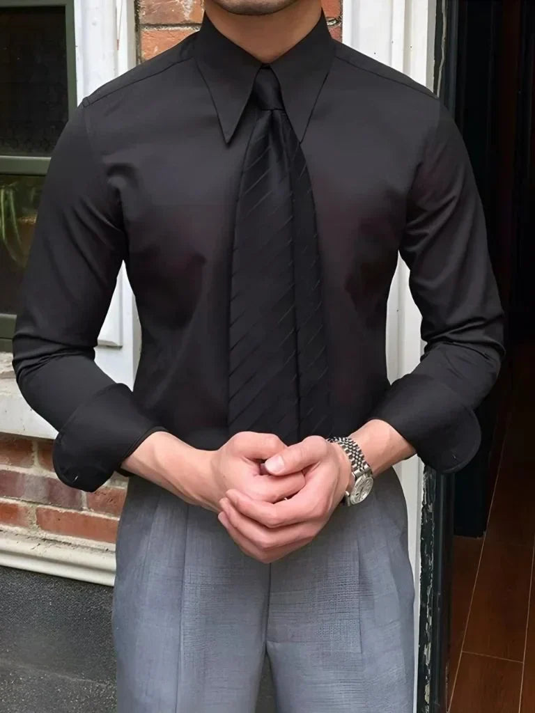 Elegant Spearpoint Collar Shirt | Bellmont Society