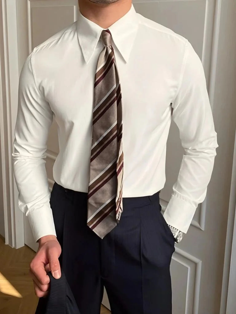 Elegant Spearpoint Collar Shirt | Bellmont Society
