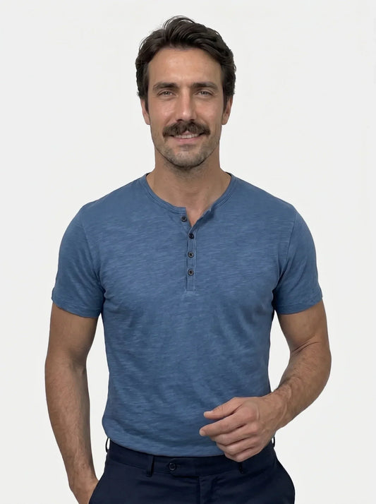 Essential Casual Henley Neck T-Shirt | Bellmont Society