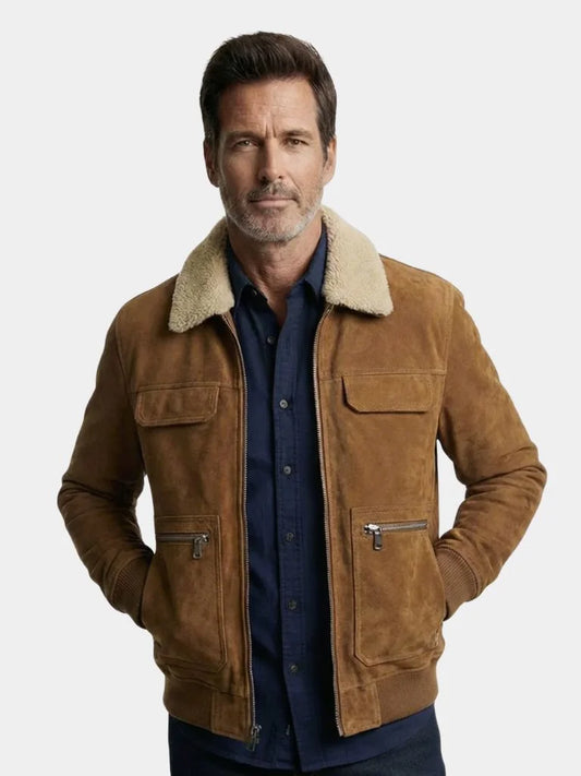 Essential Fleece Suede Jacket | Bellmont Society