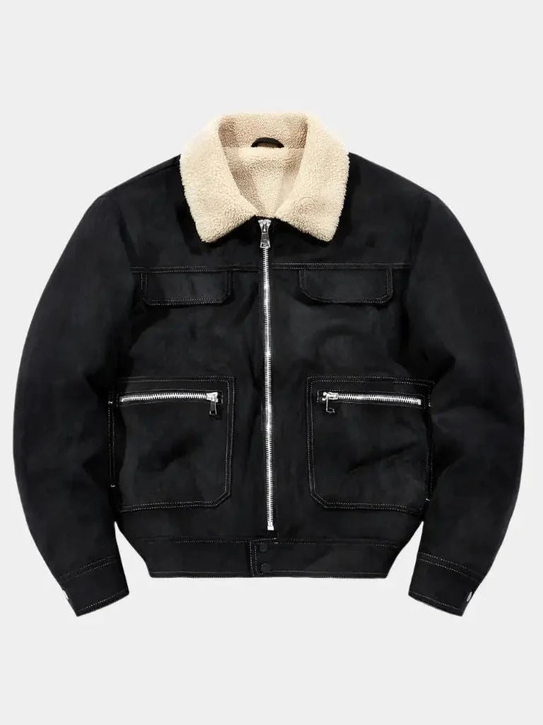 Essential Fleece Suede Jacket | Bellmont Society