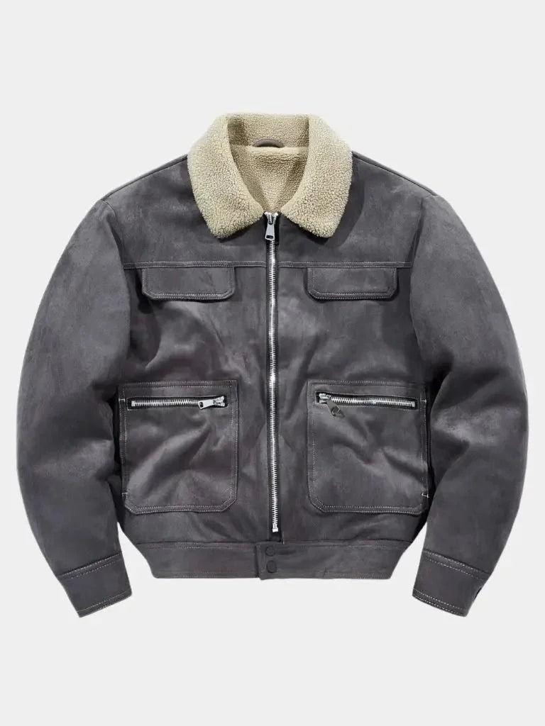 Essential Fleece Suede Jacket | Bellmont Society