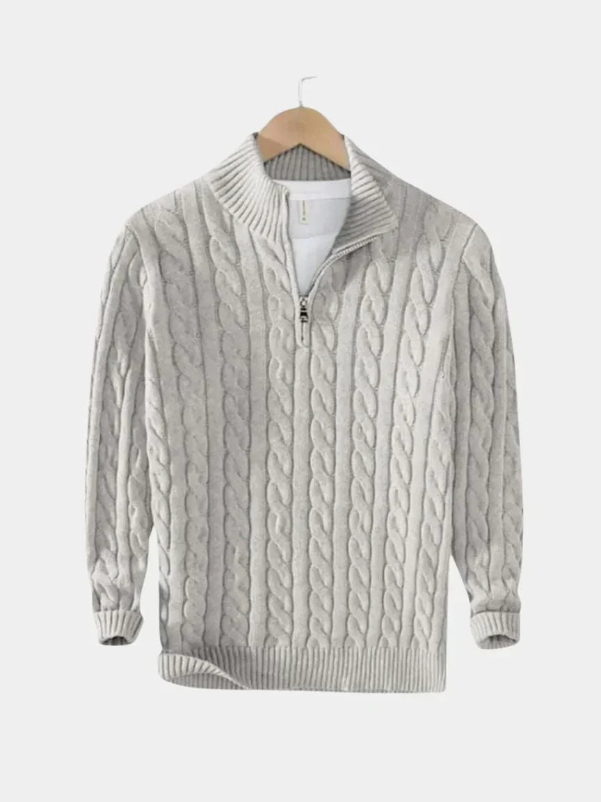 Essential Half Zip Curve Sweater | Bellmont Society