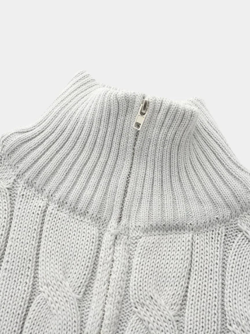 Essential Half Zip Curve Sweater | Bellmont Society