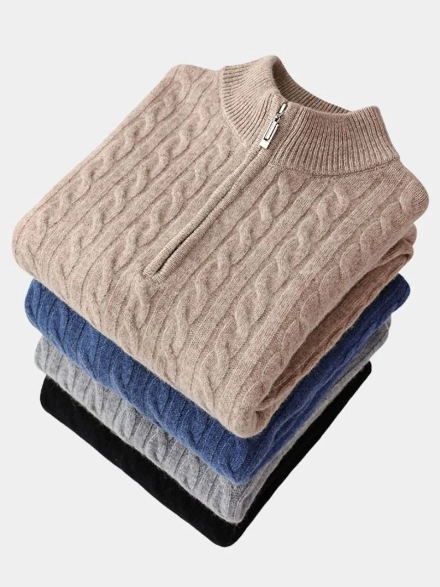 Essential Half Zip Curve Sweater | Bellmont Society