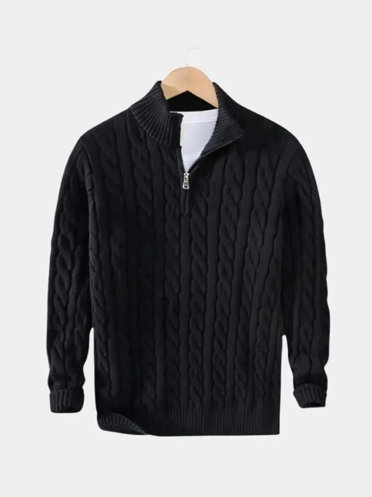 Essential Half Zip Curve Sweater | Bellmont Society