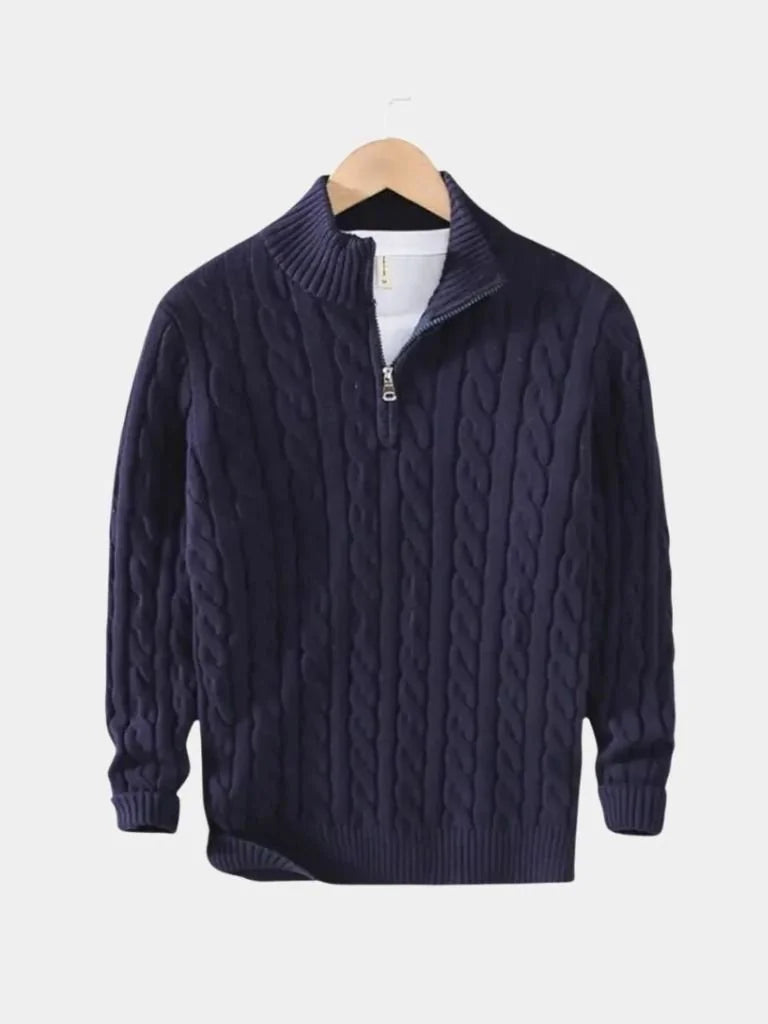 Essential Half Zip Curve Sweater | Bellmont Society