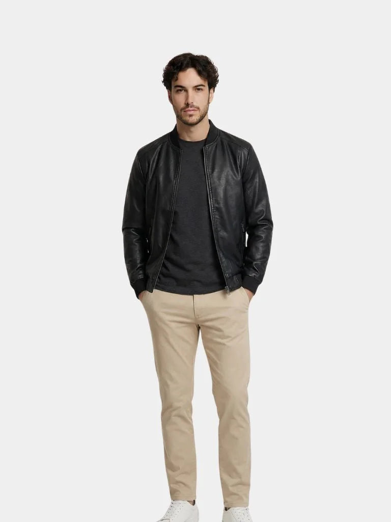 Essential Leather Jacket | Bellmont Society