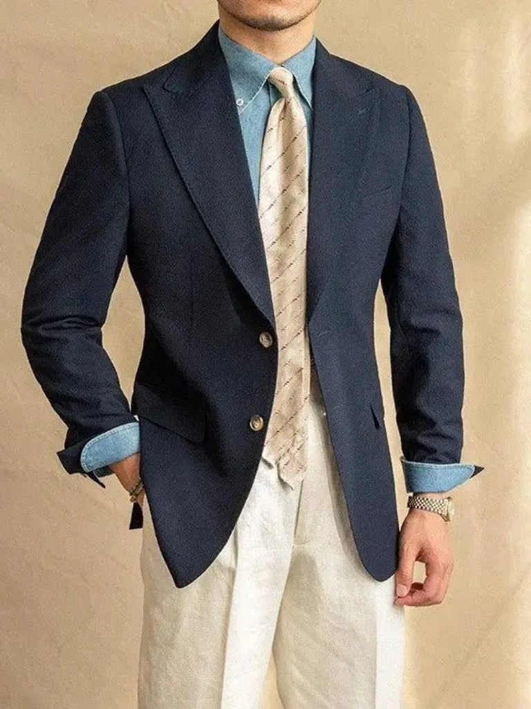 Essential Nautical Seersucker Blazer | Bellmont Society