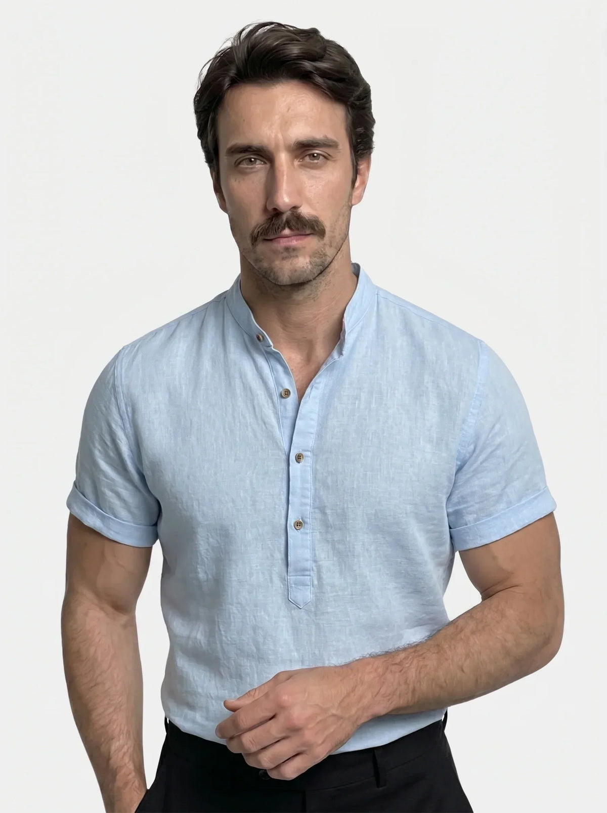 Essential Short Sleeve Linen Shirt | Bellmont Society