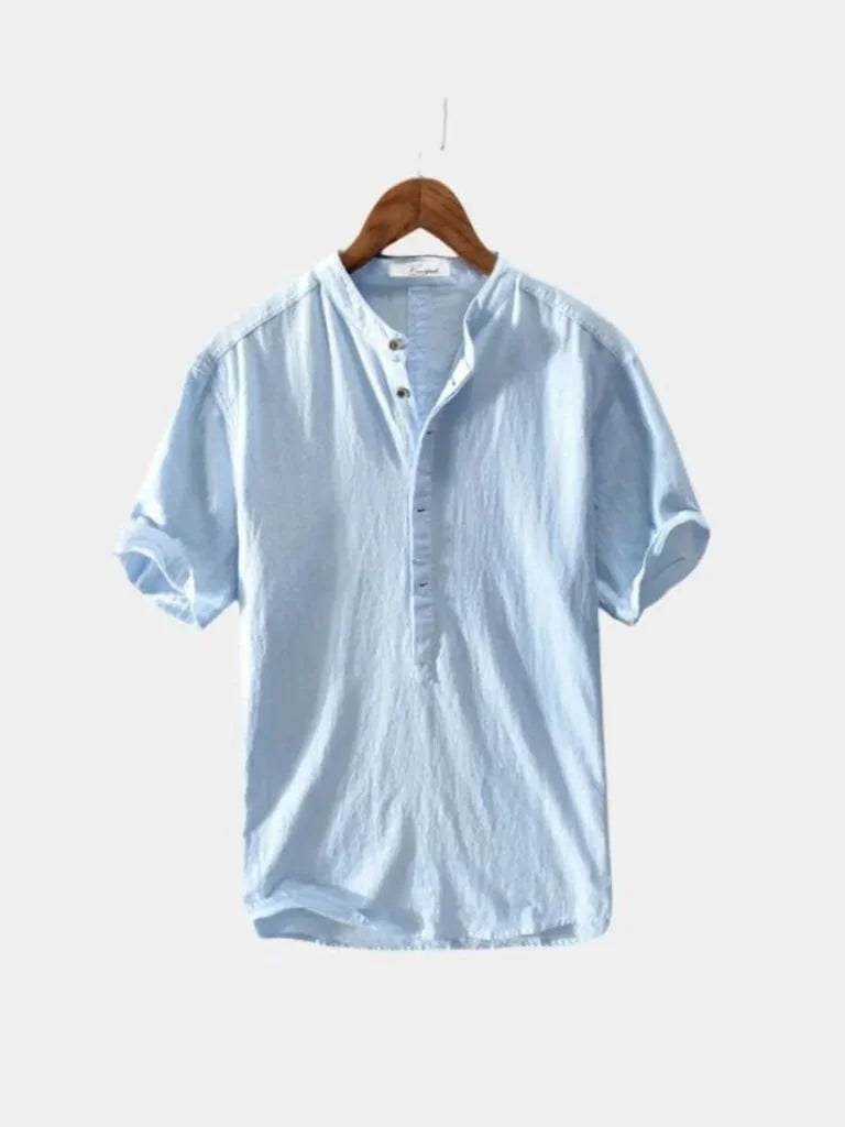 Essential Short Sleeve Linen Shirt | Bellmont Society