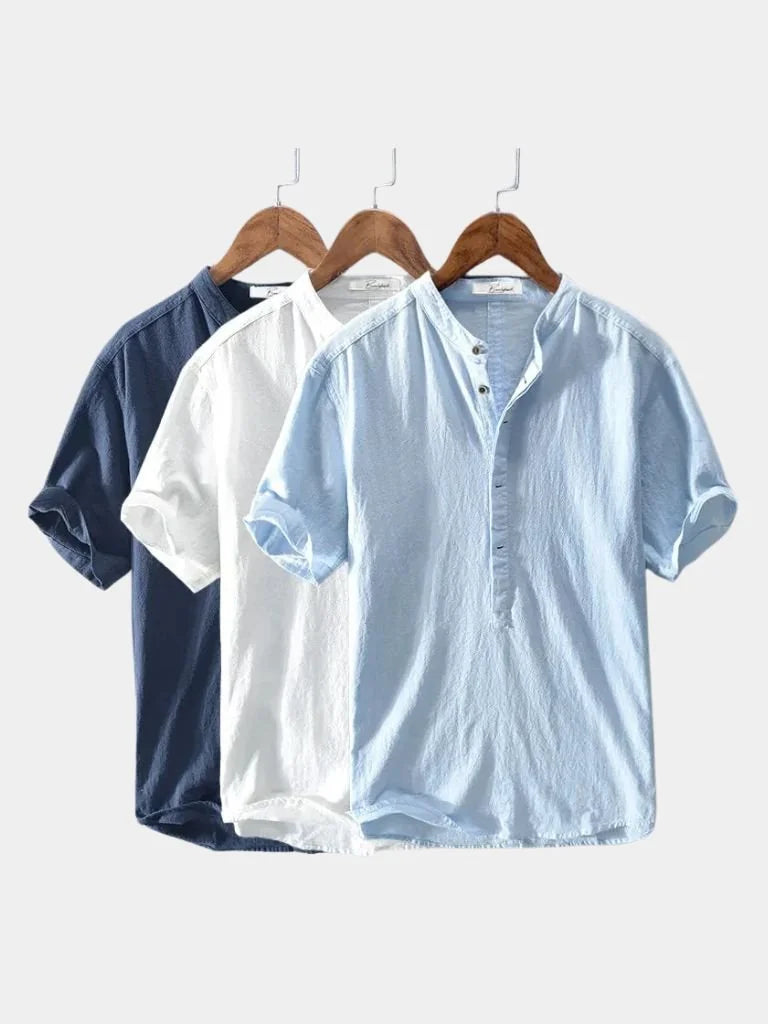 Essential Short Sleeve Linen Shirt | Bellmont Society
