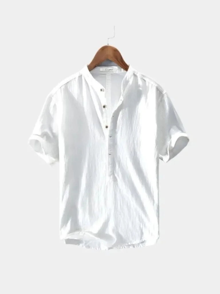 Essential Short Sleeve Linen Shirt | Bellmont Society