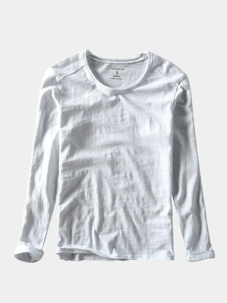 Essential Vintage Cotton Long Sleeve Tee — Avelmontis