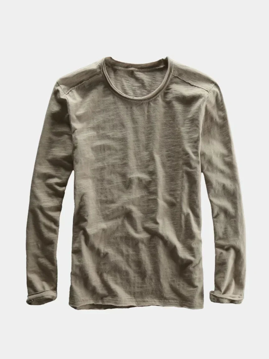 Essential Vintage Cotton Long Sleeve Tee — Avelmontis