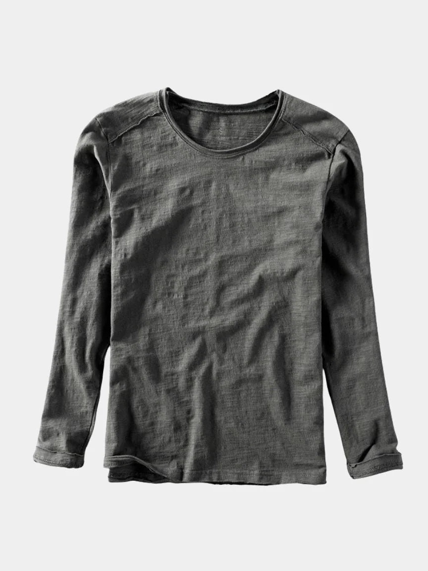 Essential Vintage Cotton Long Sleeve Tee — Avelmontis