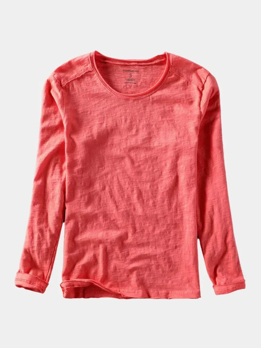Essential Vintage Cotton Long Sleeve Tee — Avelmontis