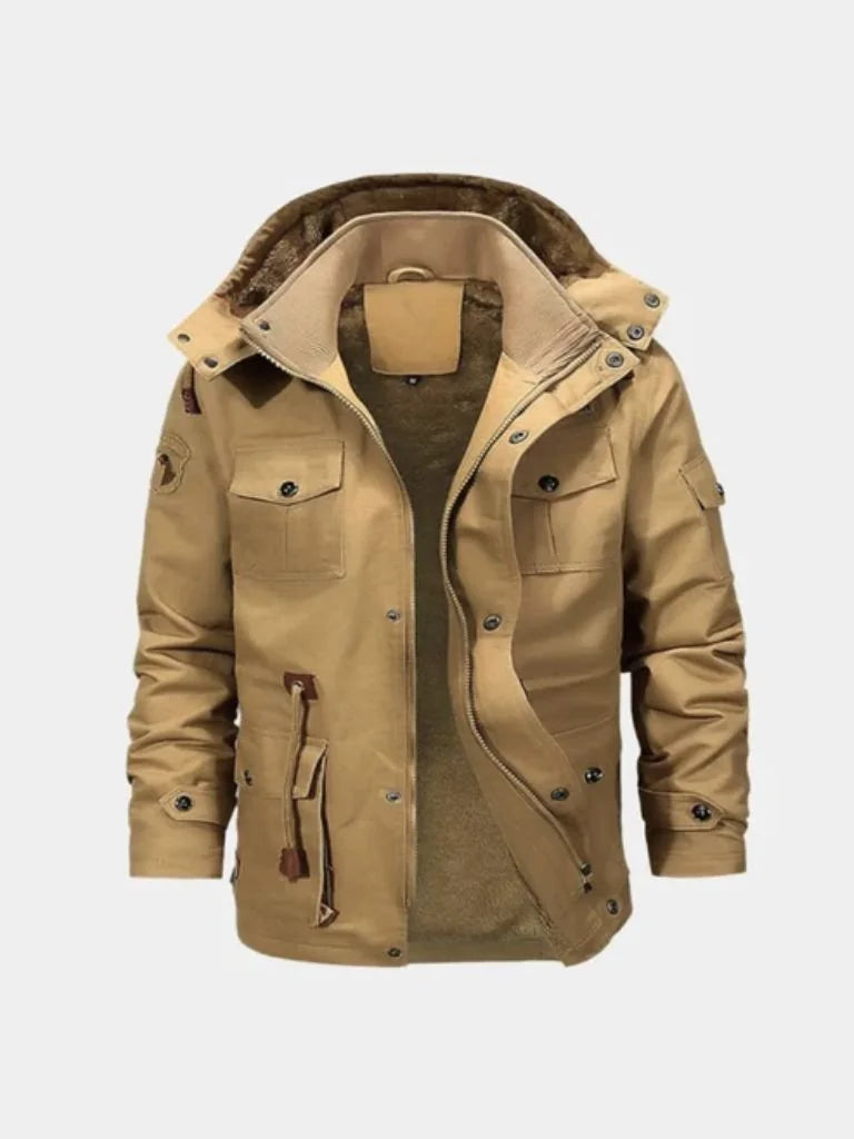 Fleece Hooded Bomber Jacket — Avelmontis