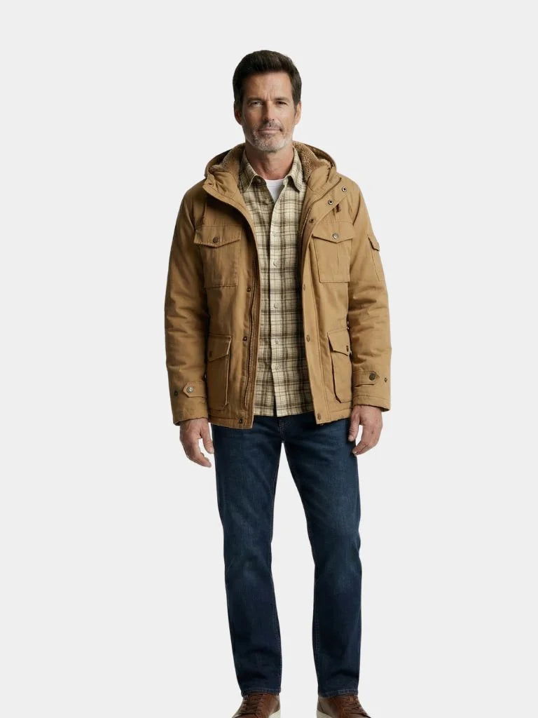 Fleece Hooded Bomber Jacket — Avelmontis