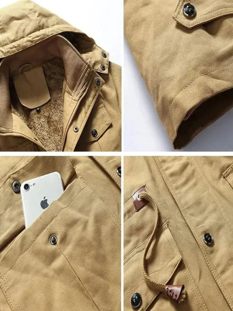 Fleece Hooded Bomber Jacket — Avelmontis