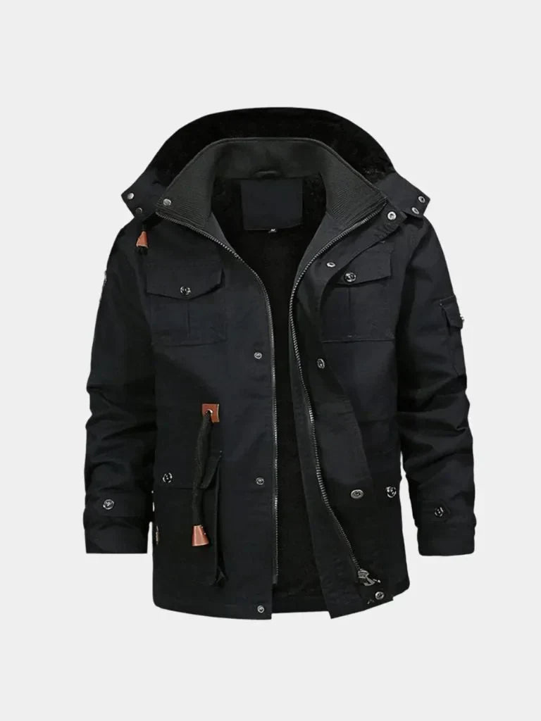 Fleece Hooded Bomber Jacket — Avelmontis