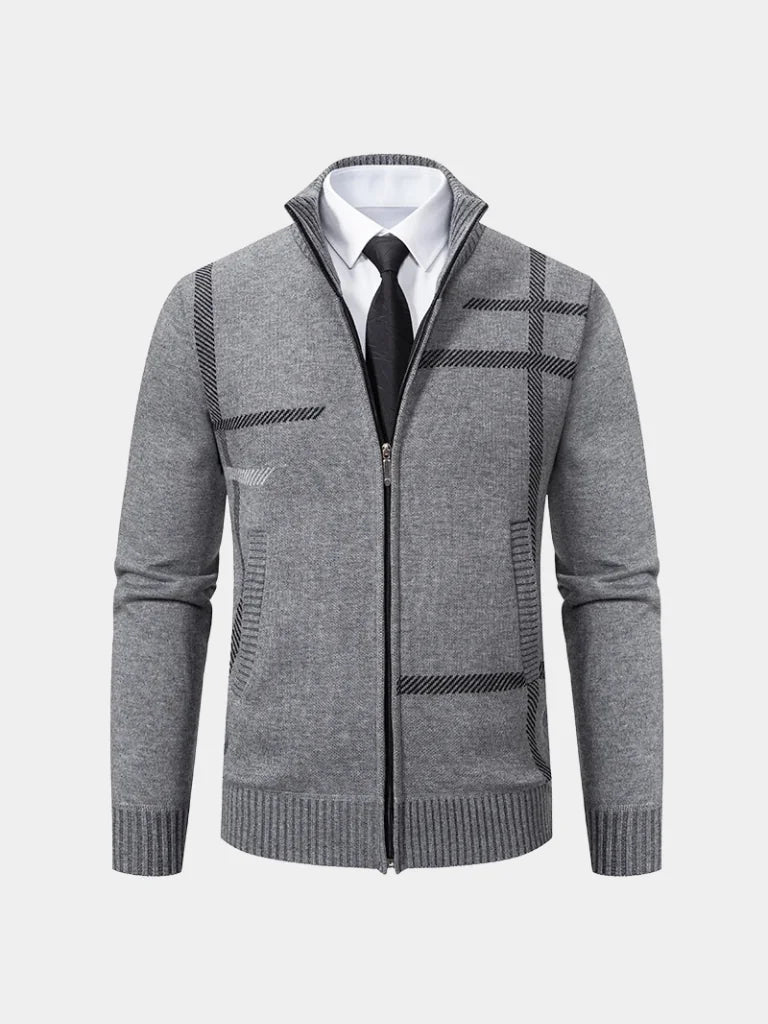Graphite Symmetry Knit Jacket — Avelmontis
