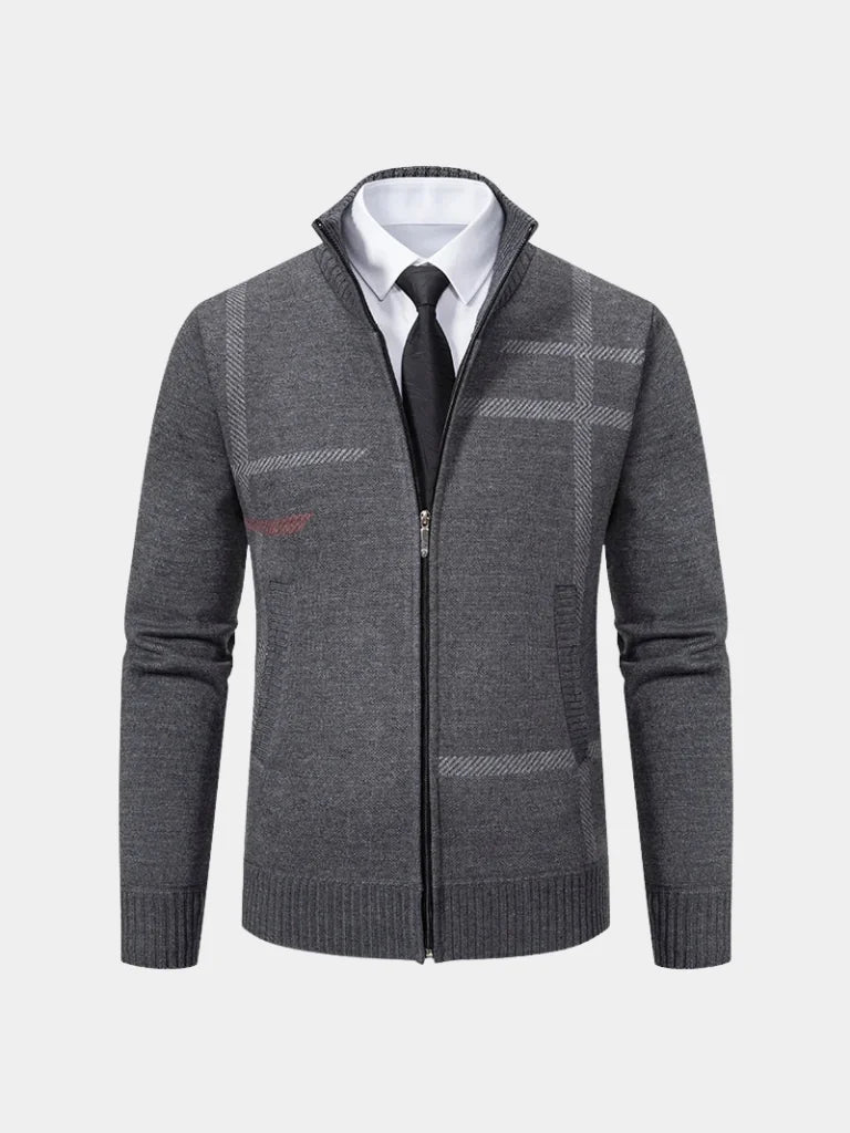 Graphite Symmetry Knit Jacket — Avelmontis