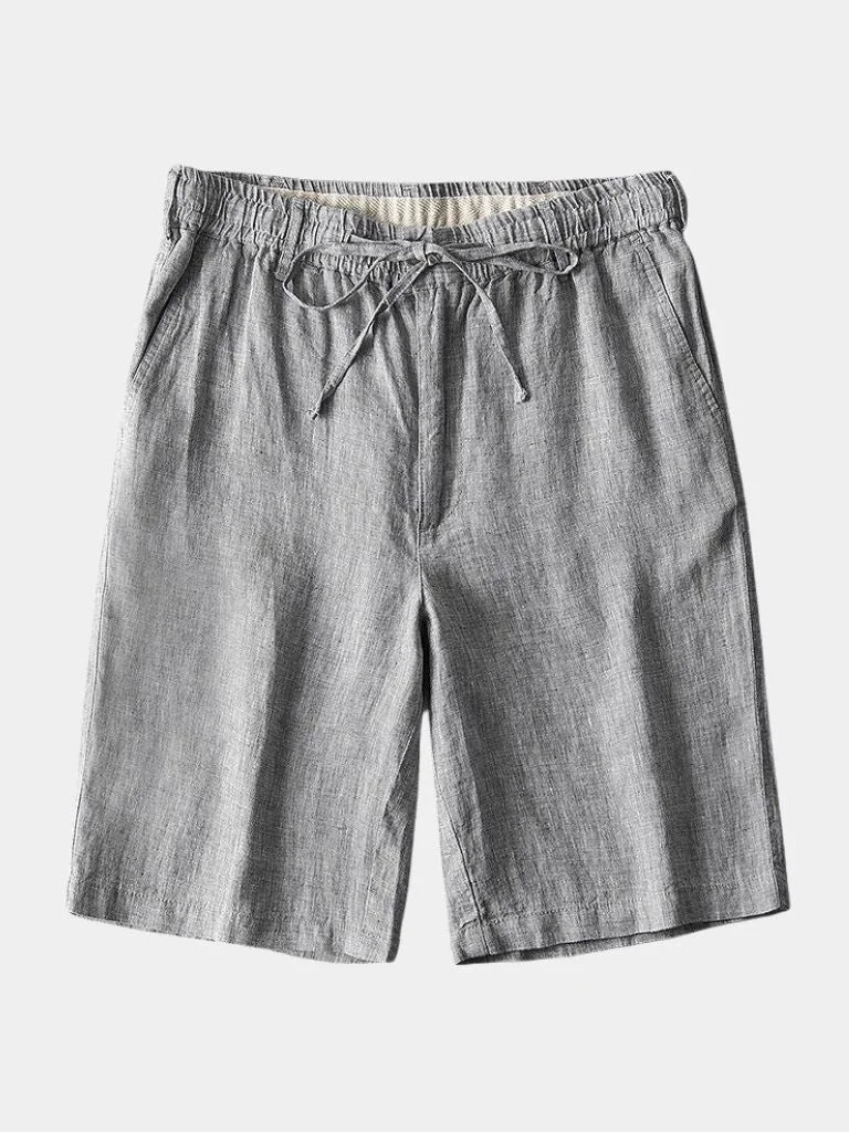 Gris Mariner Linen Shorts — Avelmontis