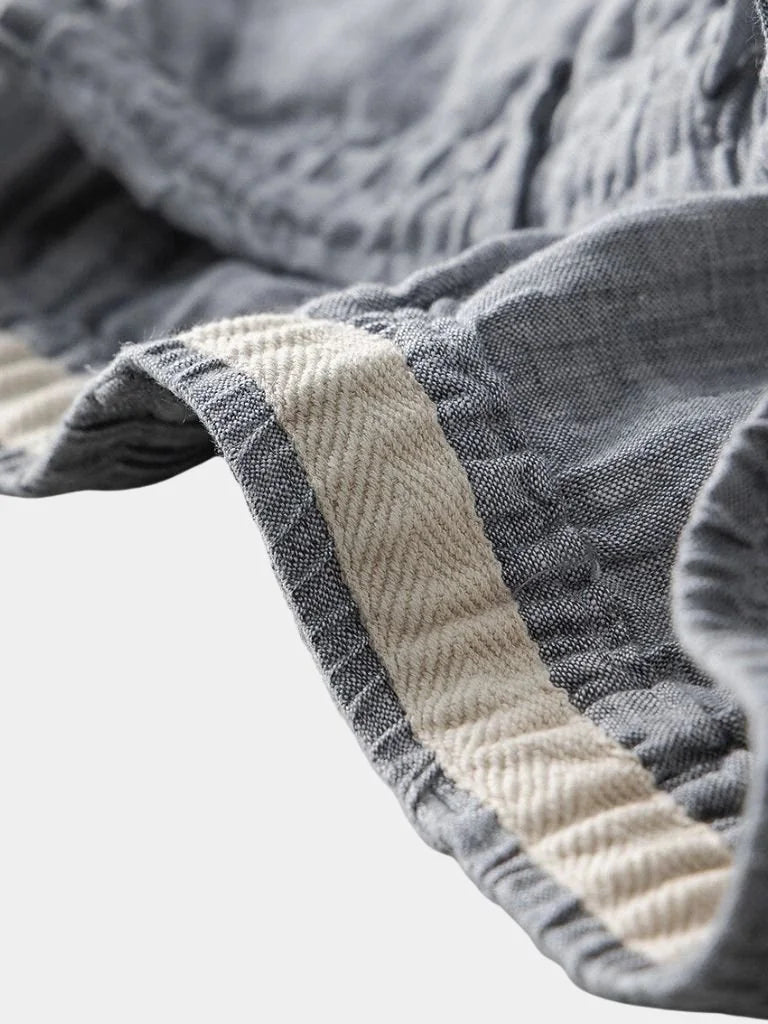 Gris Mariner Linen Shorts — Avelmontis
