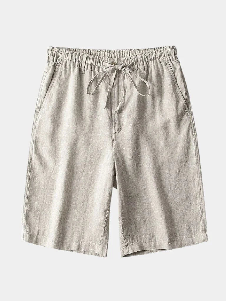 Gris Mariner Linen Shorts — Avelmontis