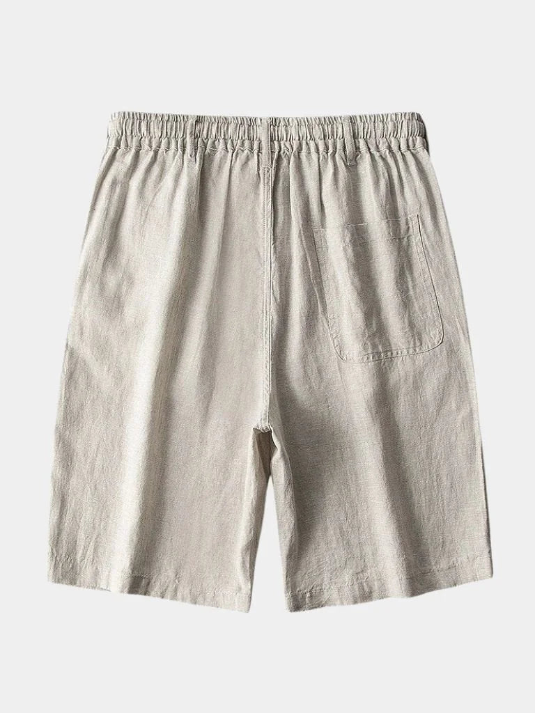 Gris Mariner Linen Shorts — Avelmontis