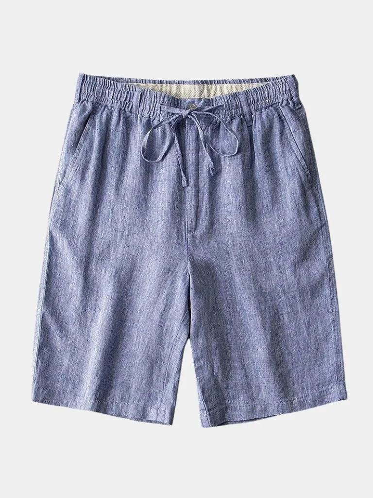 Gris Mariner Linen Shorts — Avelmontis