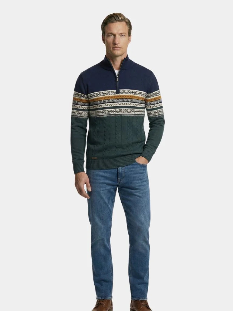 Half Zip Knit Pullover Sweater — Avelmontis