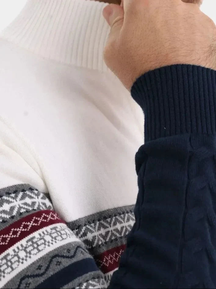 Half Zip Knit Pullover Sweater — Avelmontis