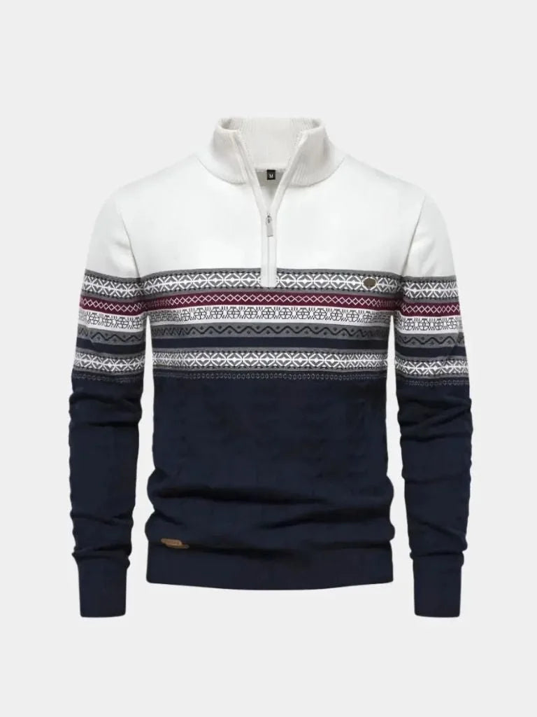 Half Zip Knit Pullover Sweater — Avelmontis