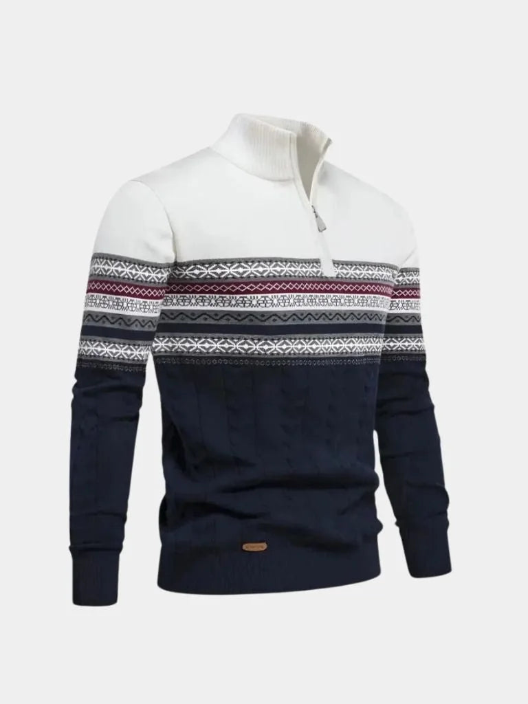 Half Zip Knit Pullover Sweater — Avelmontis