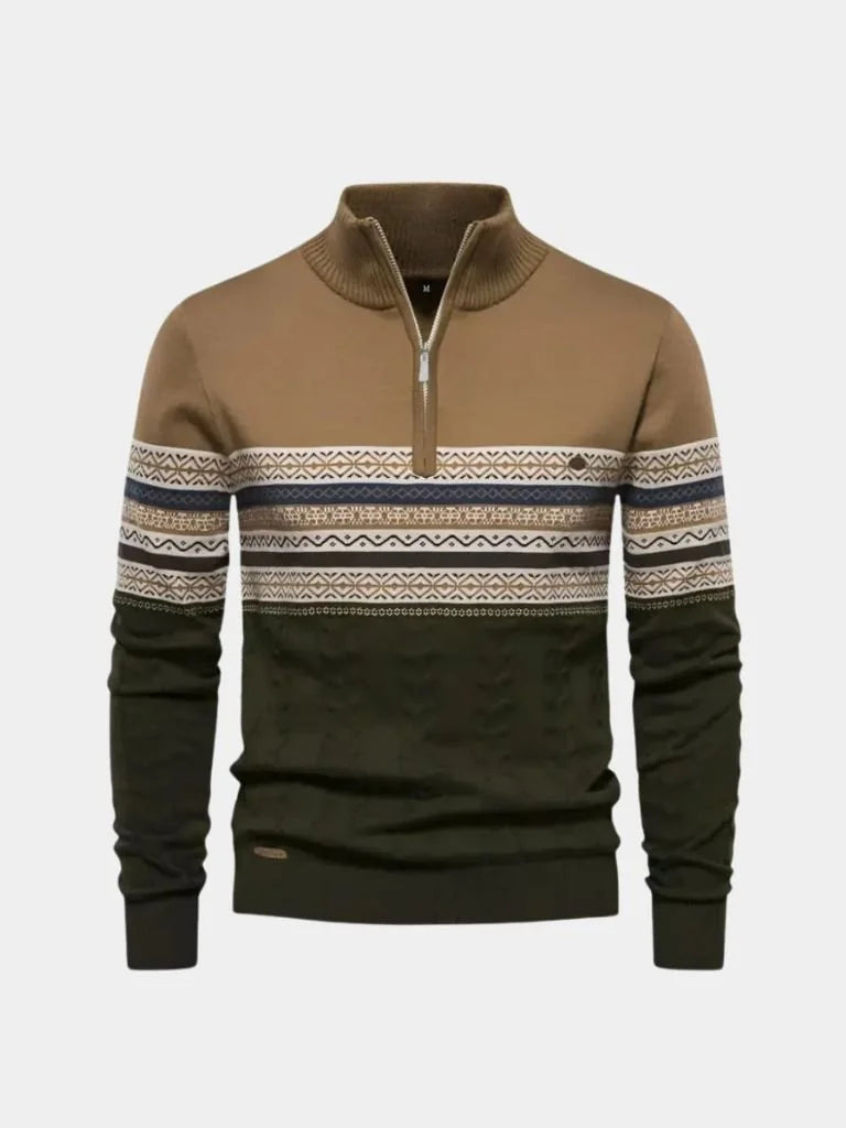 Half Zip Knit Pullover Sweater — Avelmontis
