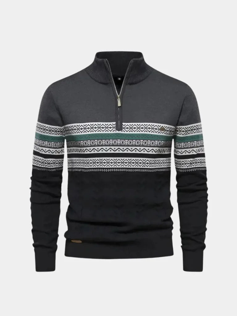Half Zip Knit Pullover Sweater — Avelmontis