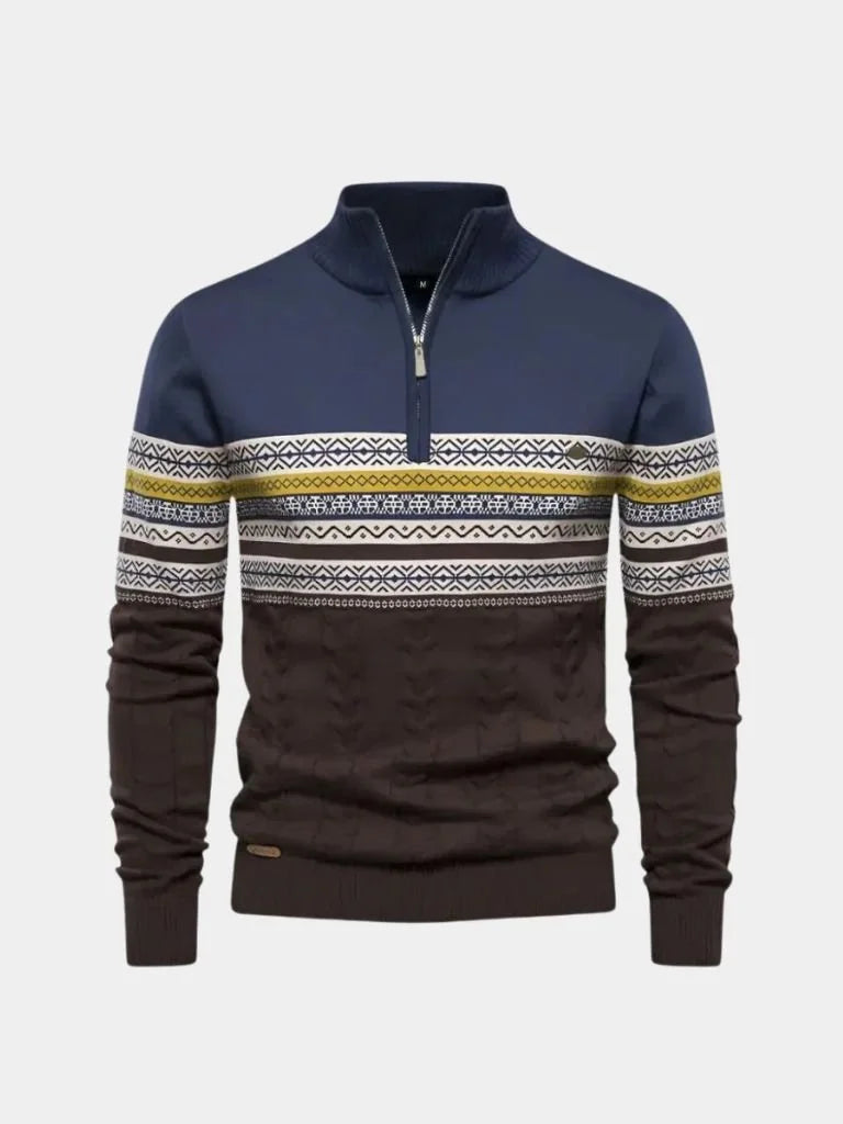 Half Zip Knit Pullover Sweater — Avelmontis