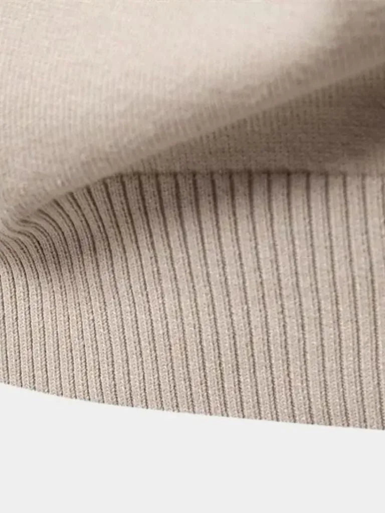 Half Zip Knitwear Solid Color Cardigan Sweater — Avelmontis
