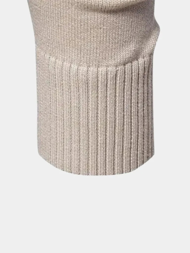Half Zip Knitwear Solid Color Cardigan Sweater — Avelmontis