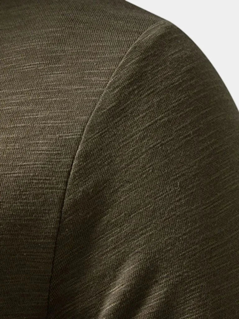 Henley Neck Long Sleeve T-Shirt — Avelmontis