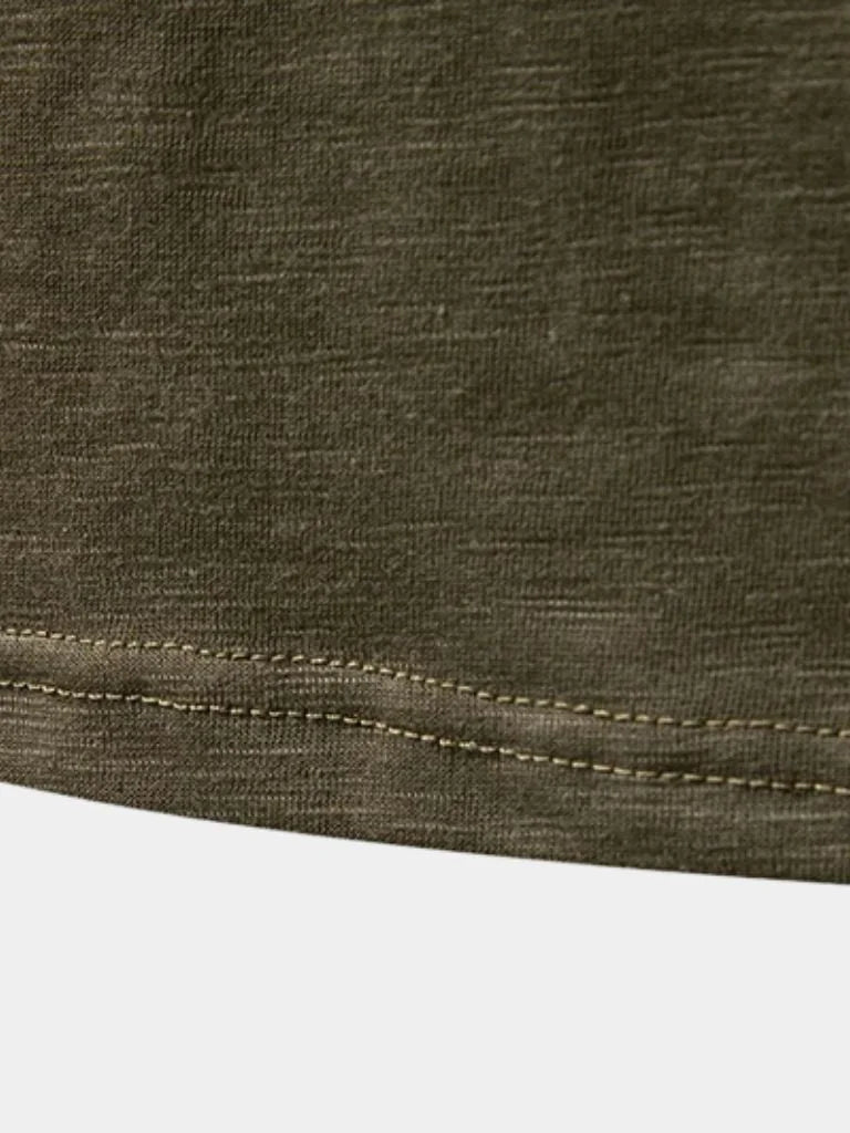 Henley Neck Long Sleeve T-Shirt — Avelmontis