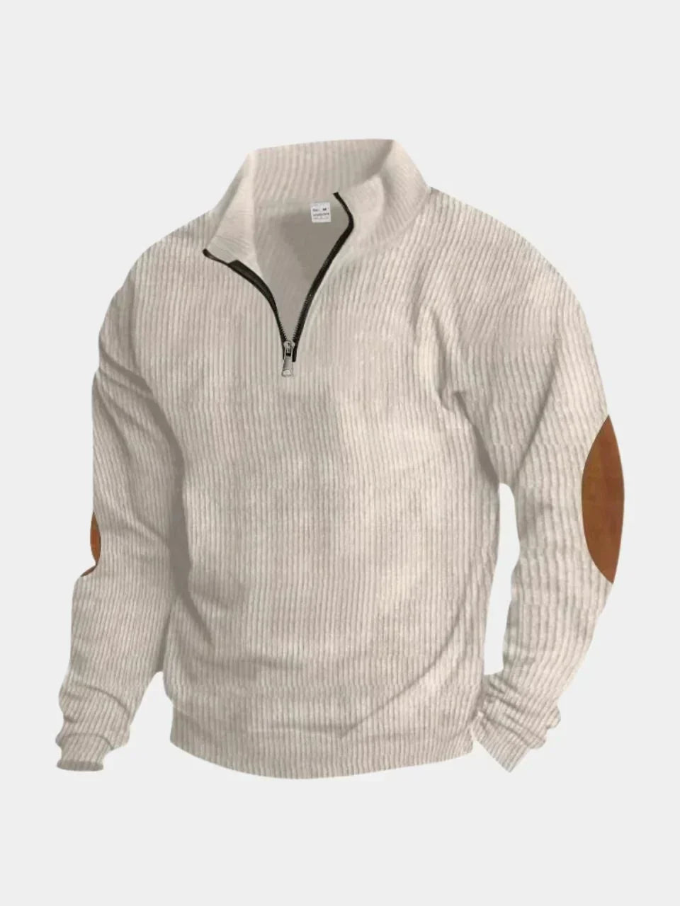 High Collar Quarter Zip Corduroy Pullover — Avelmontis