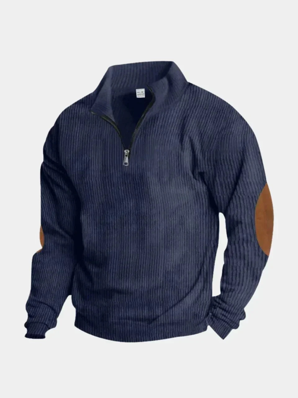 High Collar Quarter Zip Corduroy Pullover — Avelmontis