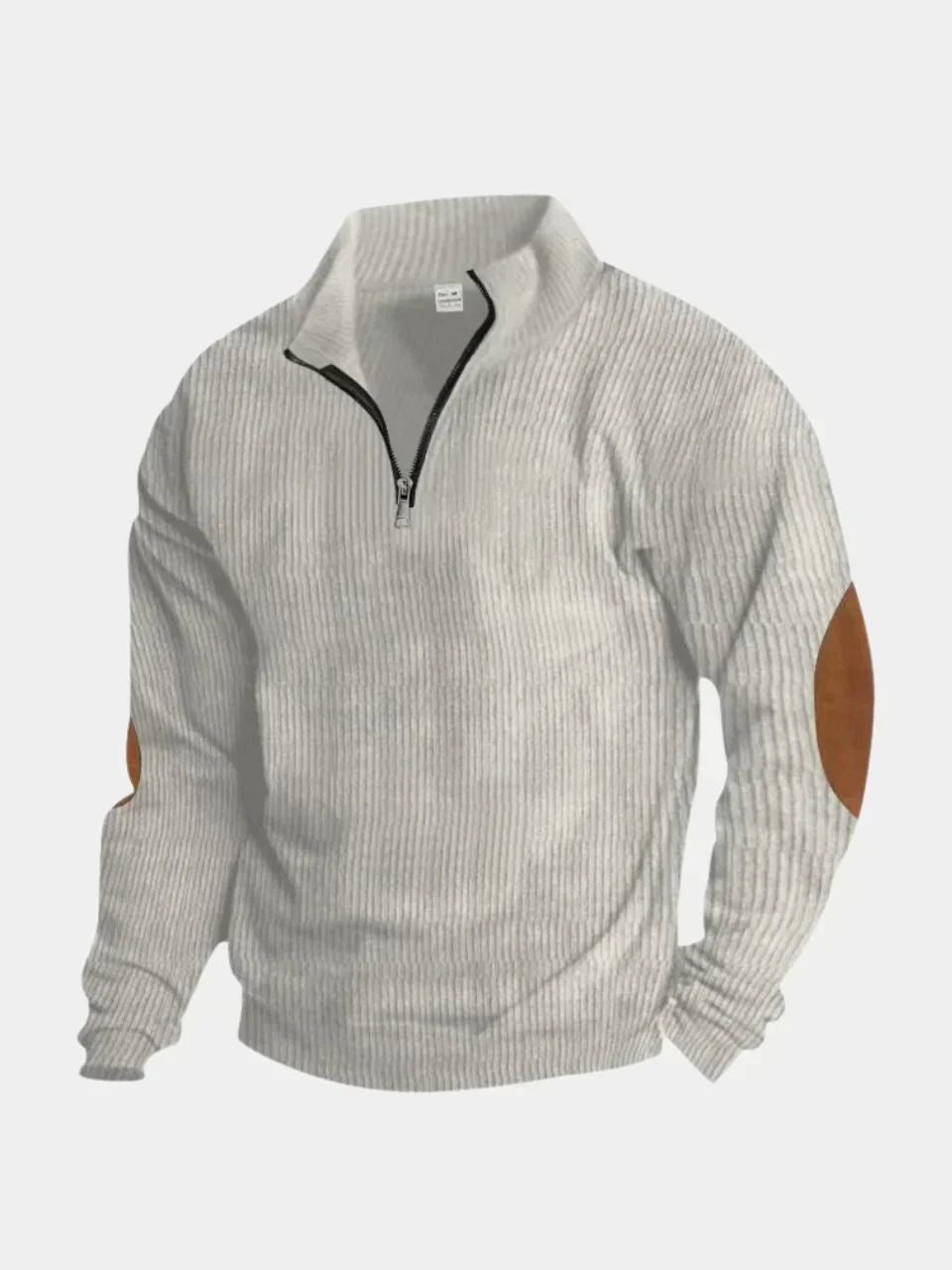 High Collar Quarter Zip Corduroy Pullover — Avelmontis