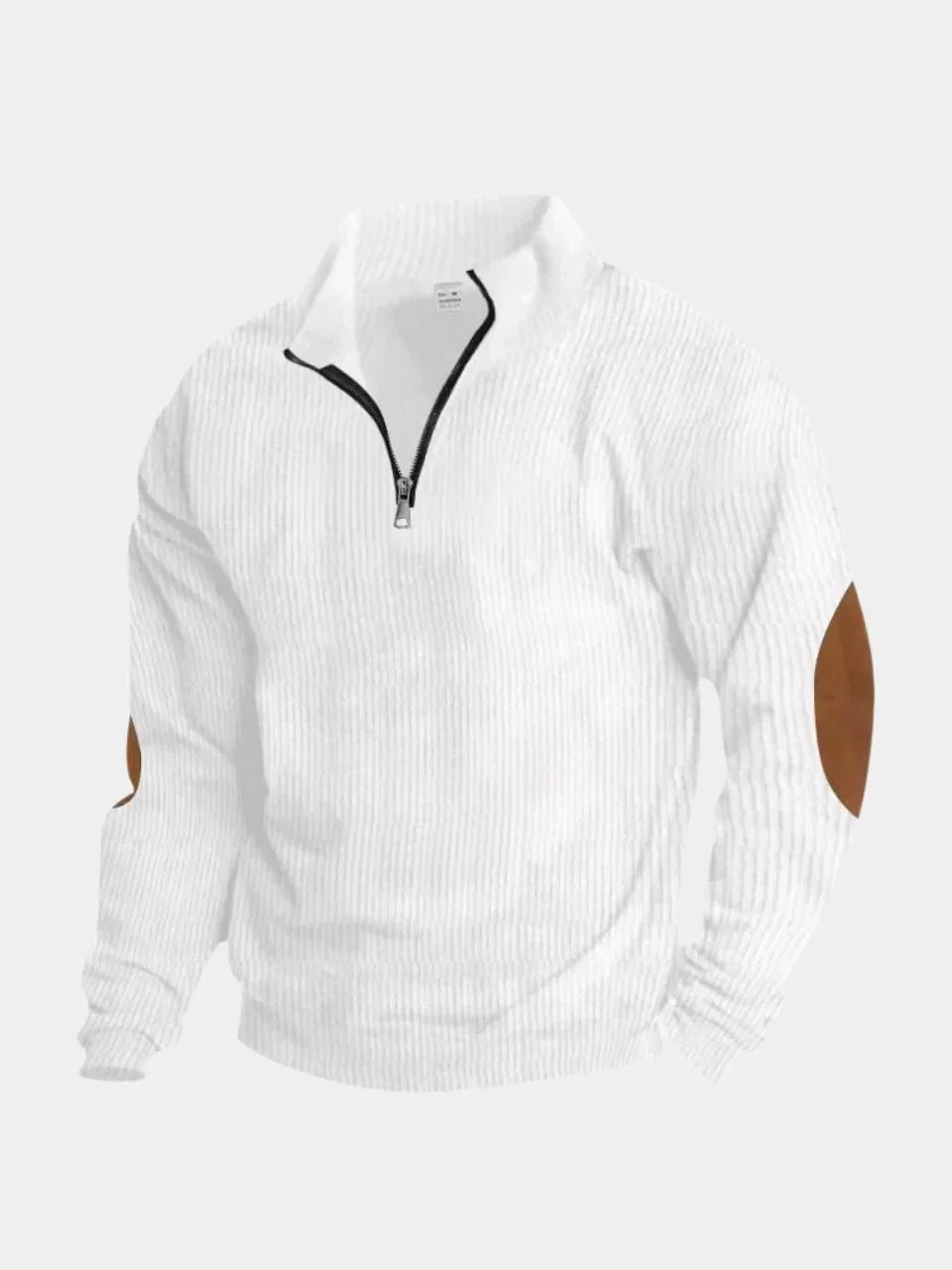 High Collar Quarter Zip Corduroy Pullover — Avelmontis