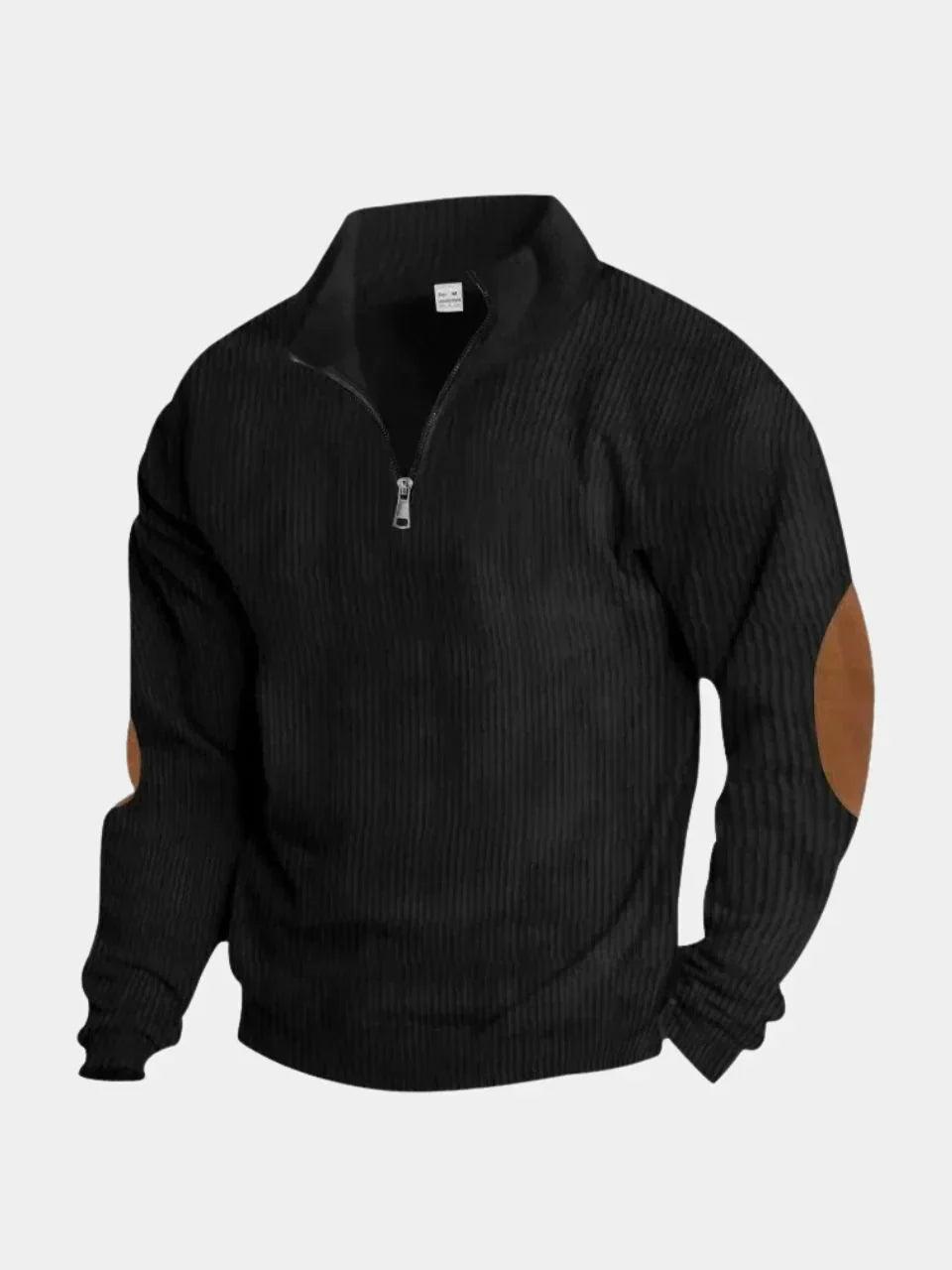 High Collar Quarter Zip Corduroy Pullover — Avelmontis